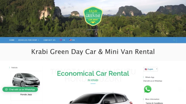 website design for a car rental agency