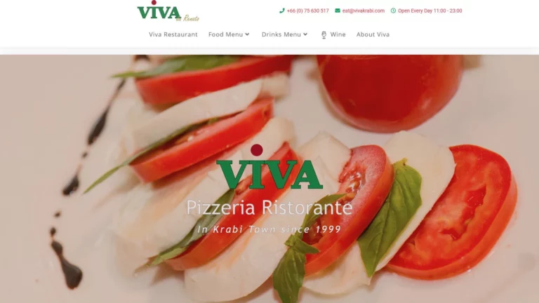 website design for a pizzeria Italian restaurant